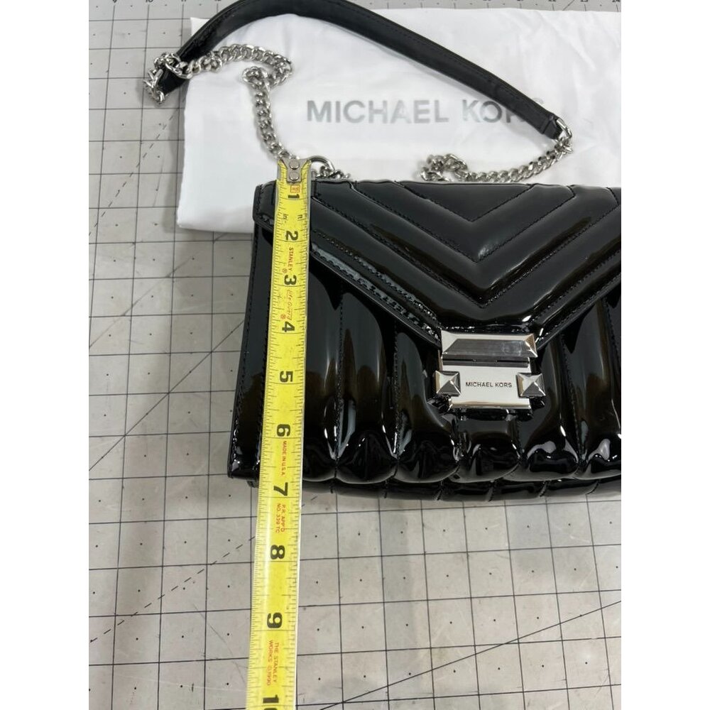 Michael Kors Whitney Medium Quilted Shoulder Bag Accordion Chain Crossbody Purse - Picture 9 of 11